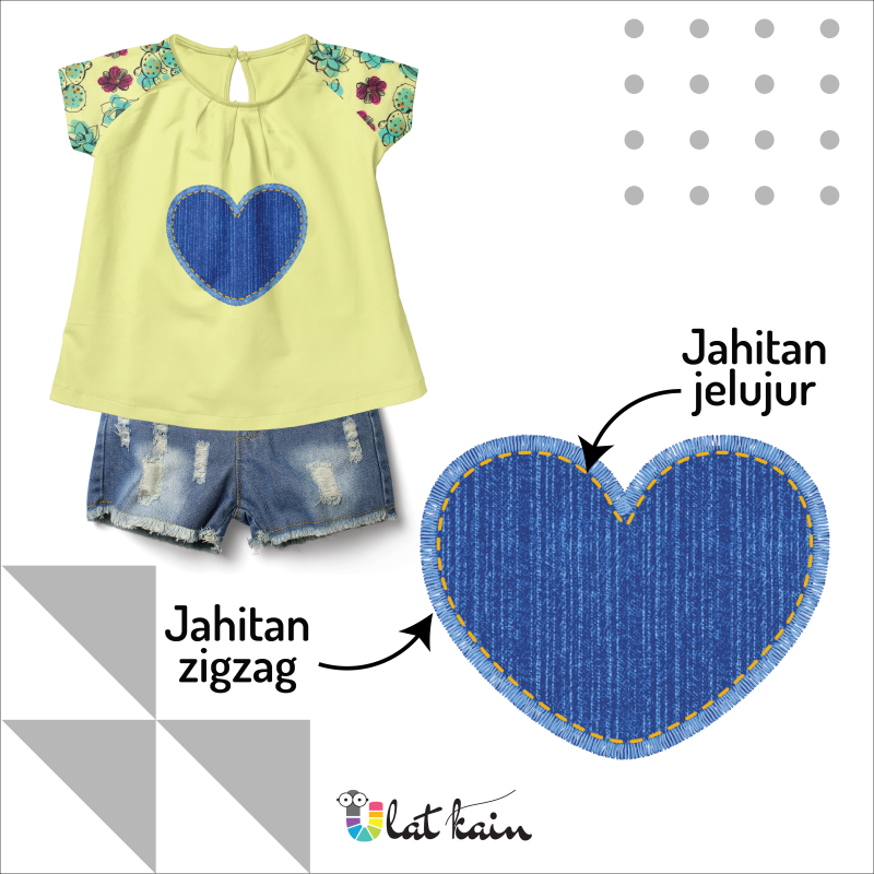 Tutorial Distressed Applique (Knit Fabric) Ulat Kain